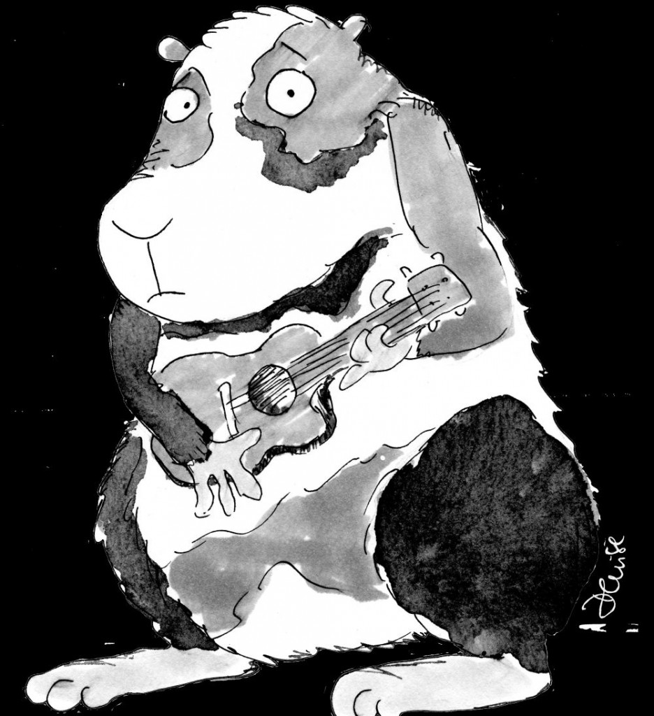 Meerscherin mit Ukulele